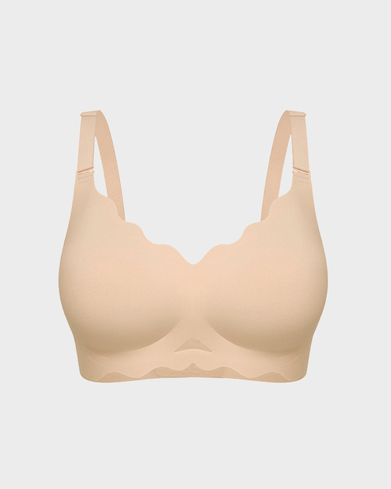 Seamless Wireless Scalloped Edge Jelly Bra