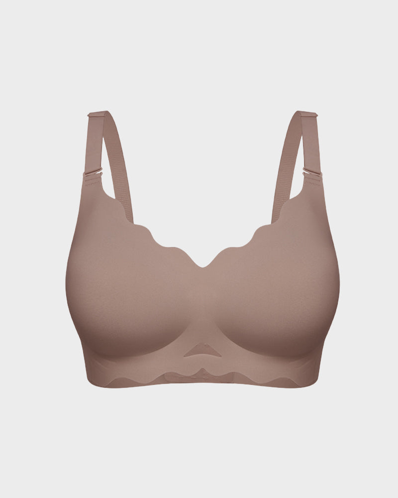 Seamless Wireless Scalloped Edge Jelly Bra