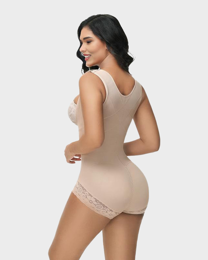 Seamless Zip-Front Full Body Corset Shaper