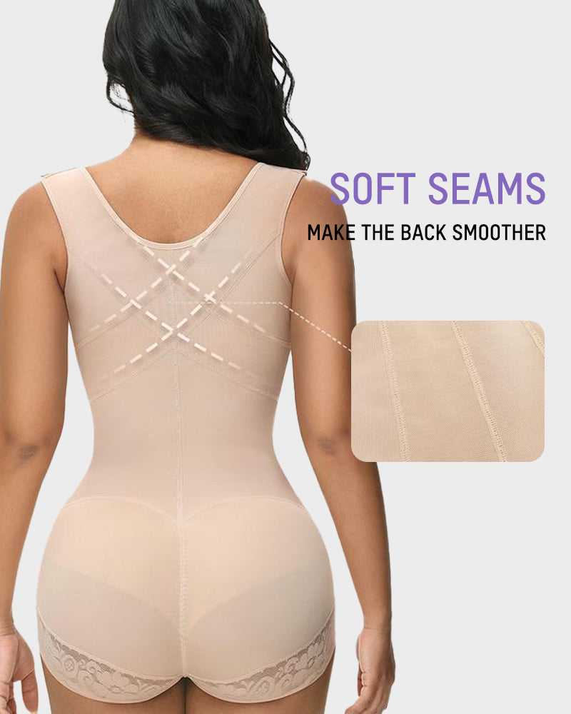 Seamless Zip-Front Full Body Corset Shaper