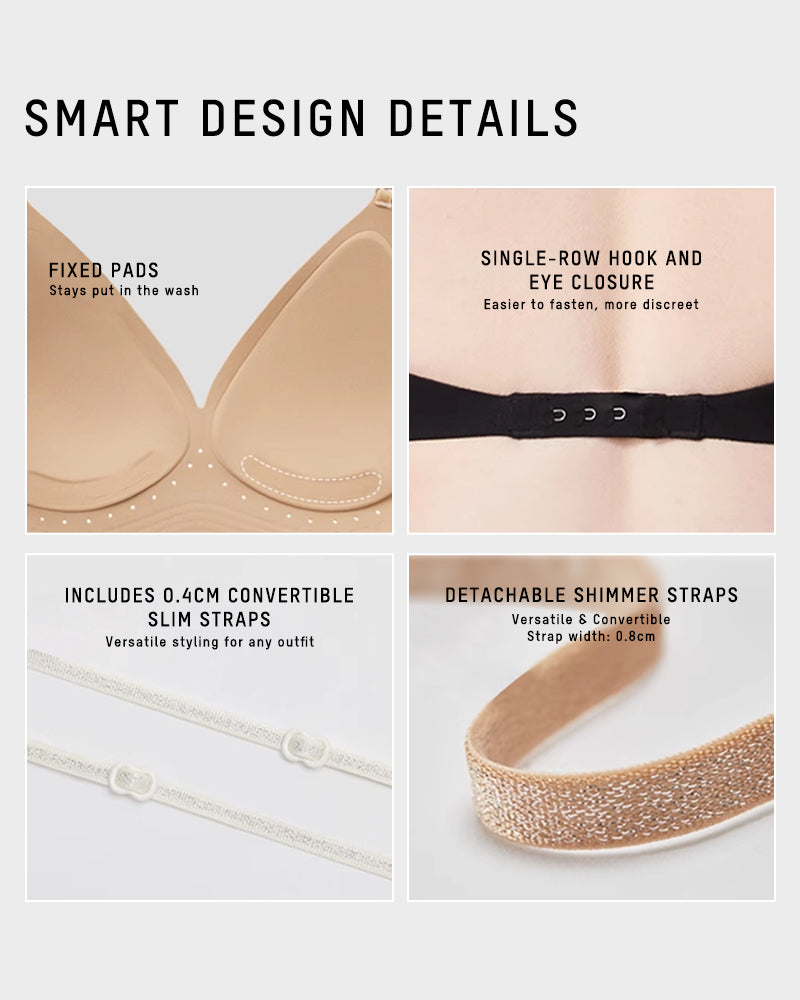 Seamless Deep V Low-Back Bra