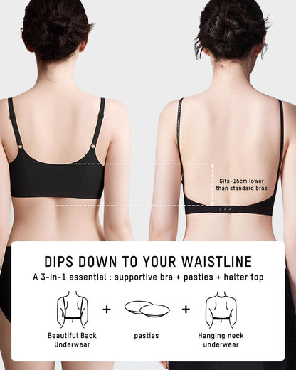 Seamless Deep V Low-Back Bra