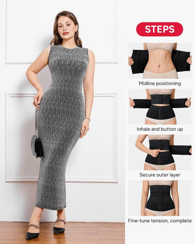 Segmented Waist Trainer Corset with Steel Bones