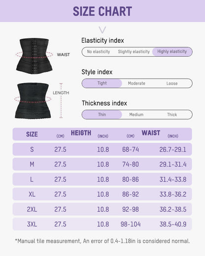 Segmented Waist Trainer Corset with Steel Bones