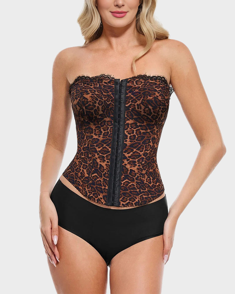 Sexy Leopard Shaping Corset Top with Tummy Control