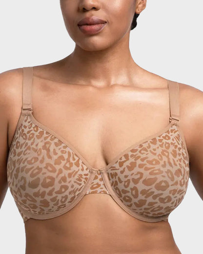 Sheer Zebra Mesh Unlined Underwire Bra