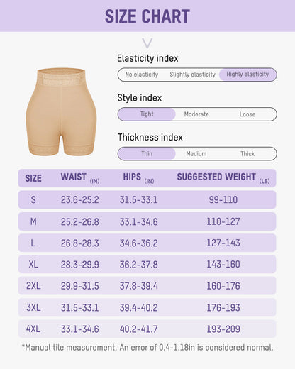 Sculpting Lace Shapewear Shorts for Tummy Control & Butt Lift