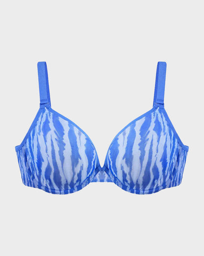Sheer Zebra Mesh Unlined Underwire Bra