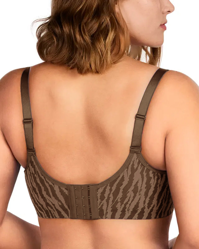 Sheer Zebra Mesh Unlined Underwire Bra