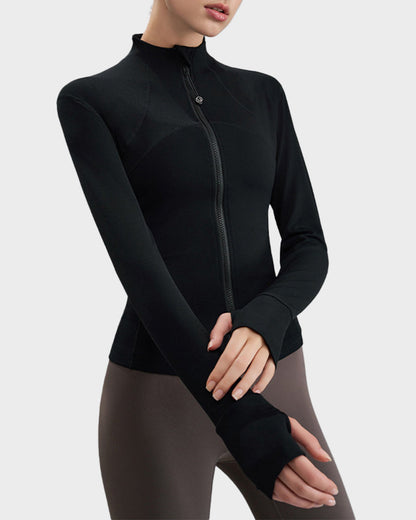 Slim-Fit Streamline Activewear Jacket