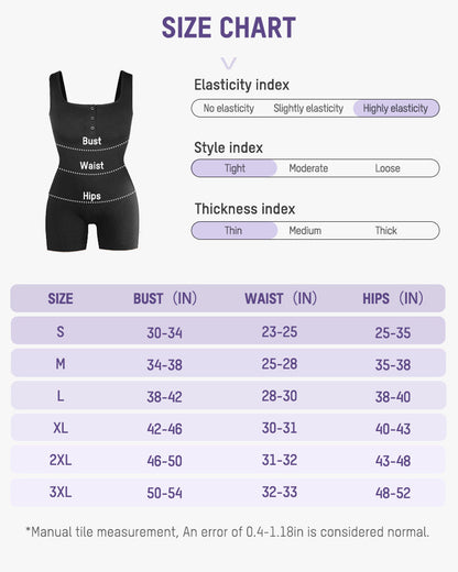 Snap Button Shaping Shorts Bodysuit