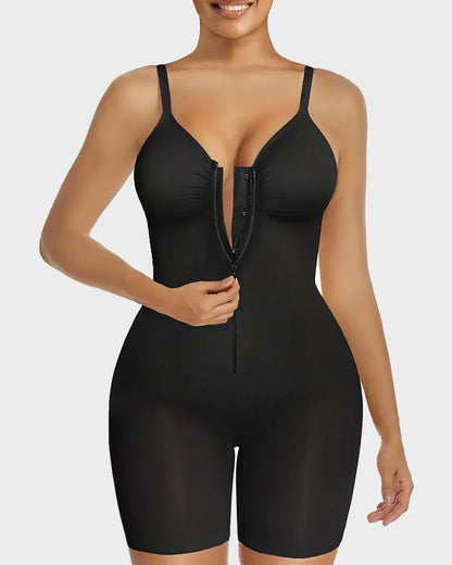 Tummy Control Zipper Bodysuit Shapewear