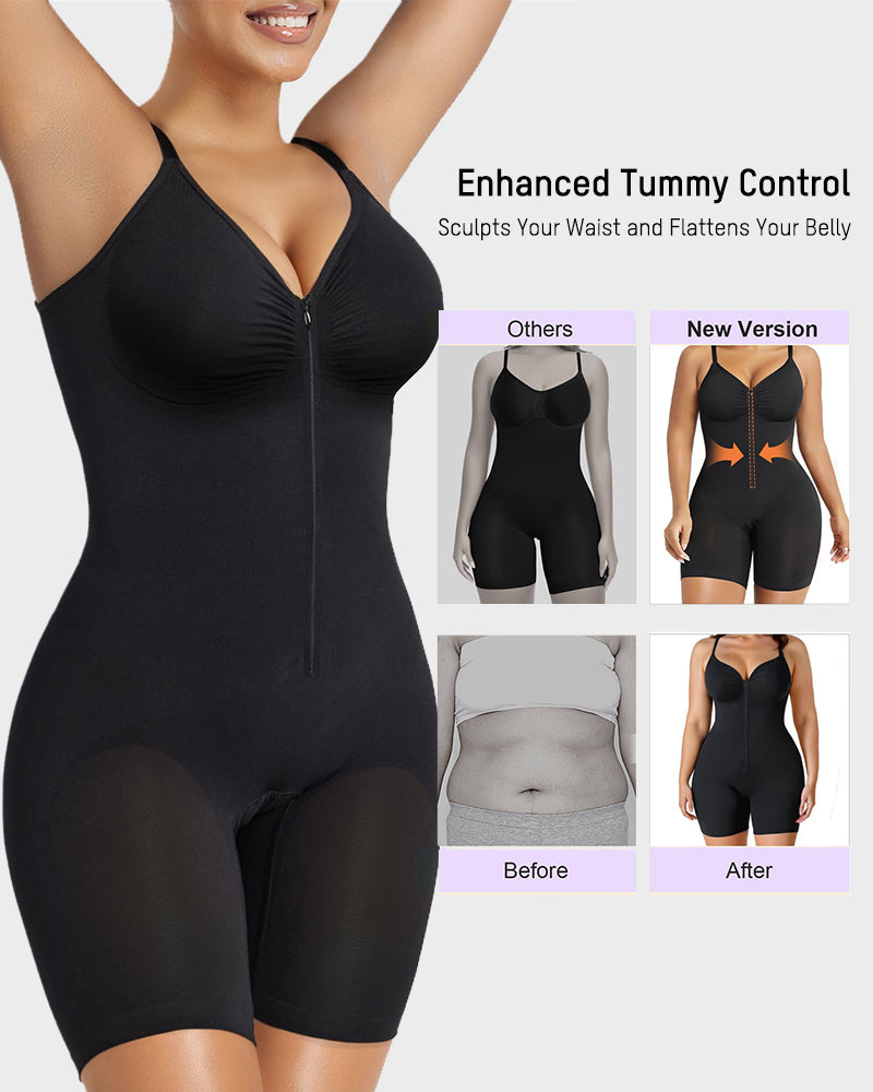 Tummy Control Zipper Bodysuit Shapewear