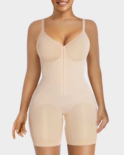 Tummy Control Zipper Bodysuit Shapewear