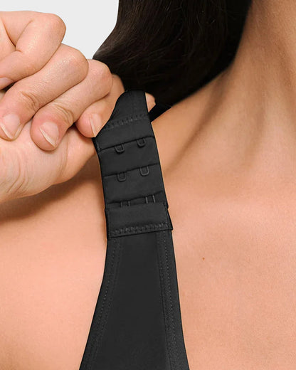 Unlined Front Close Wireless Back Support Bra