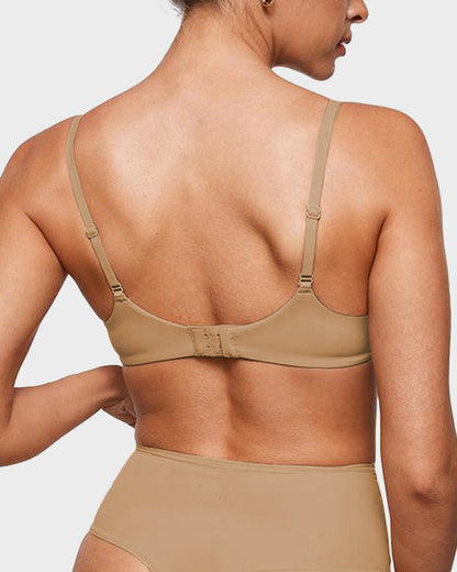 Unlined Plunge Balconette Bra with Underwire