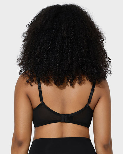 Full Coverage Lace Minimizer Bra-Purple