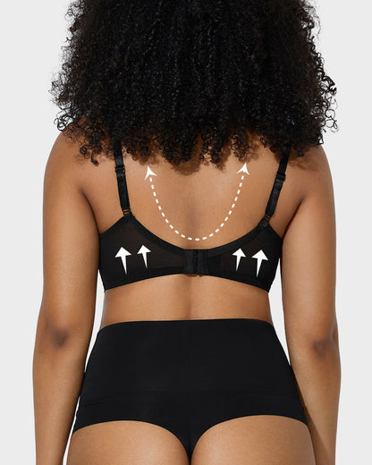 Full Coverage Lace Minimizer Bra-Purple