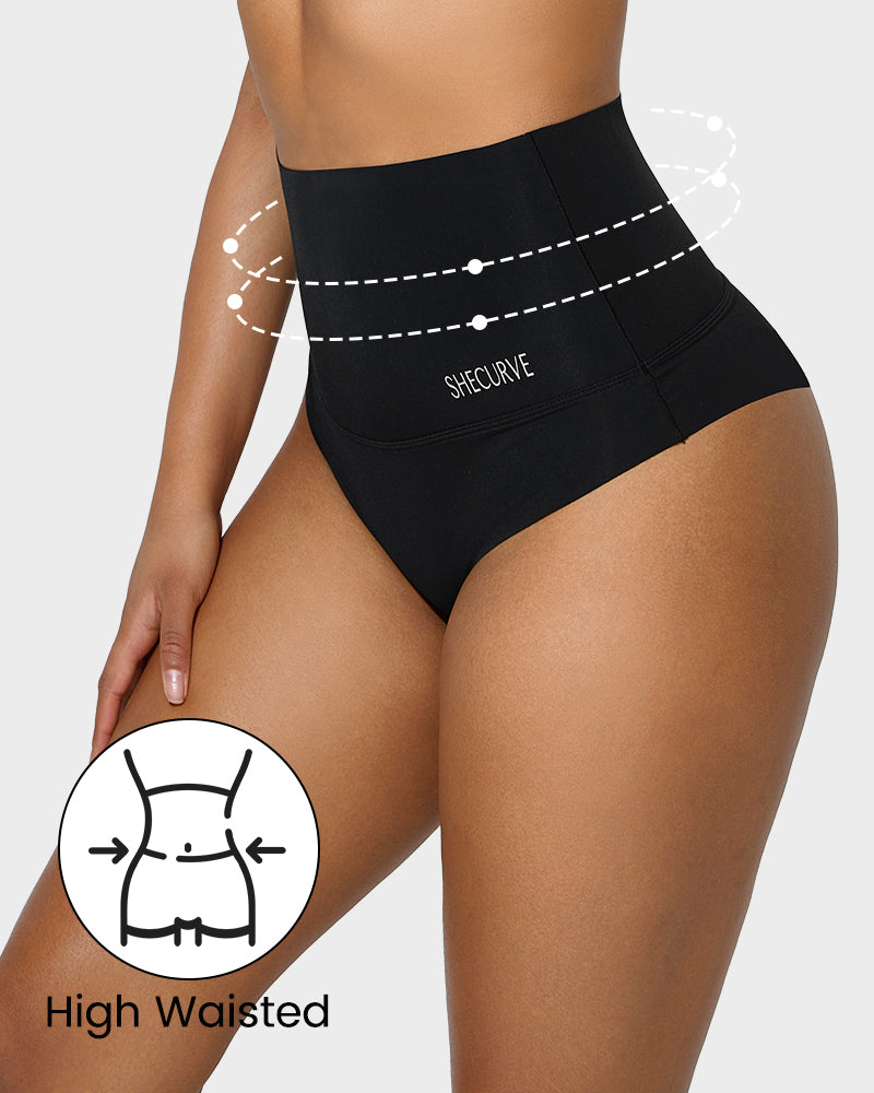 High Waisted Tummy Control Brief Panties(3 Pack)