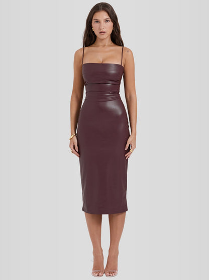 Vestido em Couro Helena