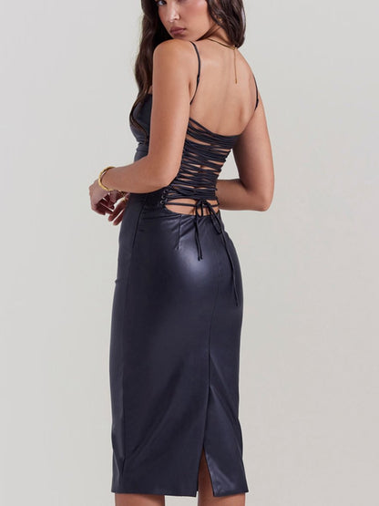 Vestido em Couro Helena