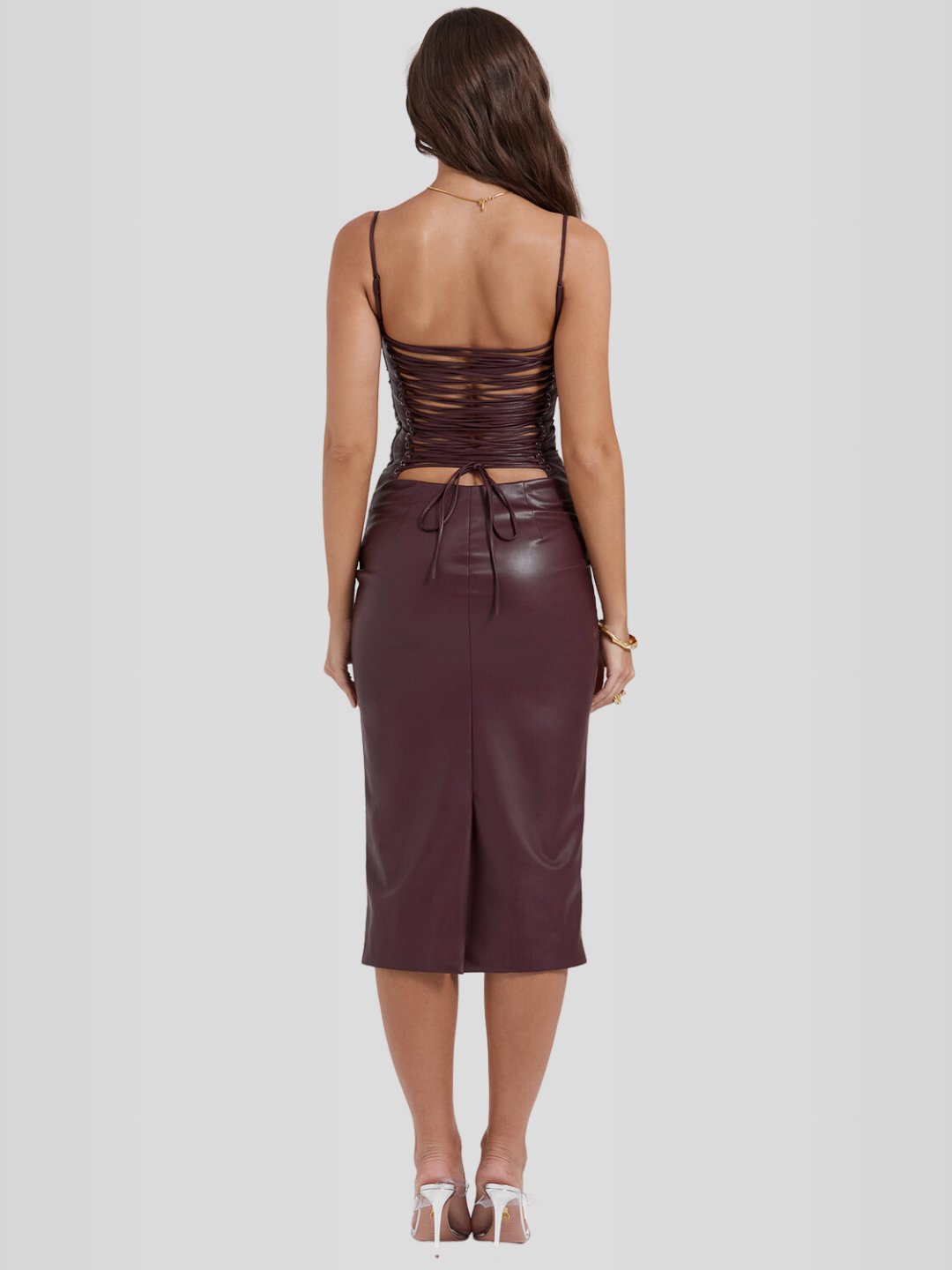 Vestido em Couro Helena