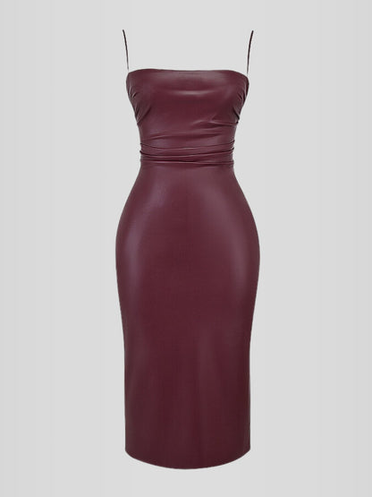 Vestido em Couro Helena