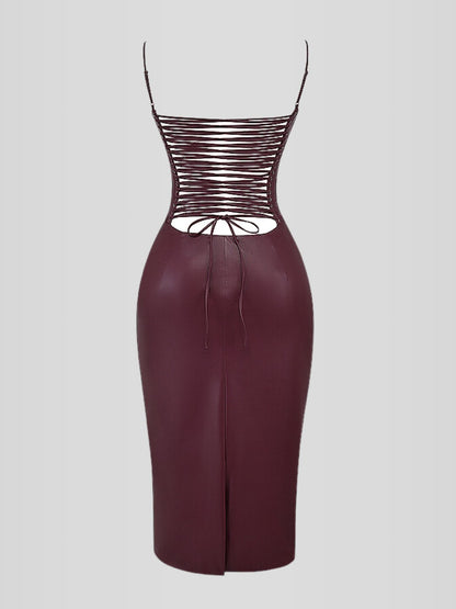 Vestido em Couro Helena