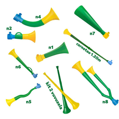 Corneta Vuvuzela Brasil Copa Do Mundo, Cornetão Brasil Diversos Modelos - Loja Pediu Levou