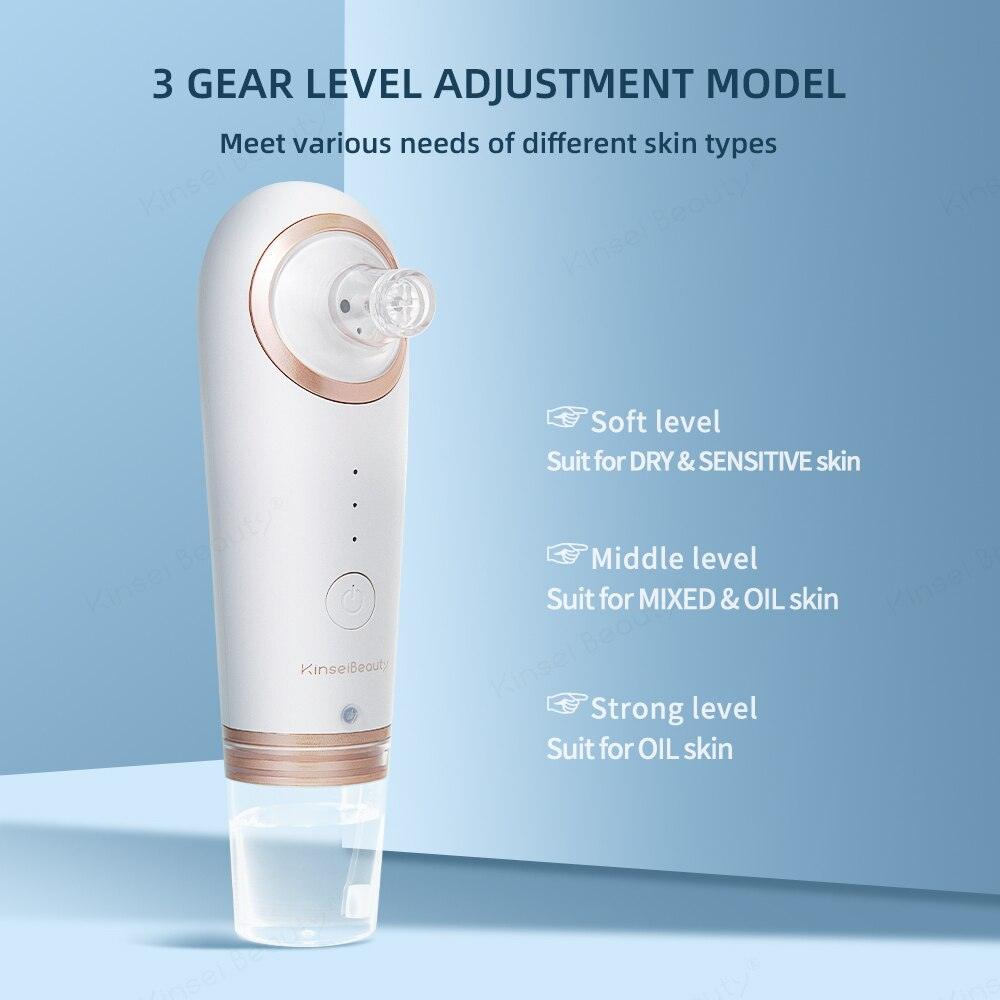 Sucção a vácuo remoção cravo facial líquido de limpeza pequena bolha poros acne espinha remoção rosto spa cuidados com a pele ferramenta com 4 cabeça - Loja Pediu Levou