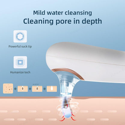 Sucção a vácuo remoção cravo facial líquido de limpeza pequena bolha poros acne espinha remoção rosto spa cuidados com a pele ferramenta com 4 cabeça - Loja Pediu Levou
