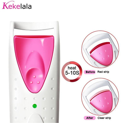 Kekelala elétrica aquecida cílios perm caneta modelador de longa duração cílios quente perming clipes ferramentas de maquiagem automática - Loja Pediu Levou