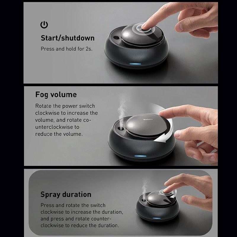 Ambientador de ar do carro com controle app inteligente difusor perfume 15ml carro bluebell fragrância universal baseus acessórios interiores do carro - Loja Pediu Levou