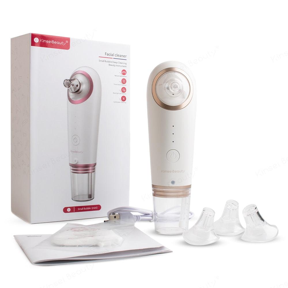 Sucção a vácuo remoção cravo facial líquido de limpeza pequena bolha poros acne espinha remoção rosto spa cuidados com a pele ferramenta com 4 cabeça - Loja Pediu Levou