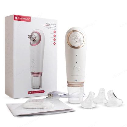 Sucção a vácuo remoção cravo facial líquido de limpeza pequena bolha poros acne espinha remoção rosto spa cuidados com a pele ferramenta com 4 cabeça - Loja Pediu Levou