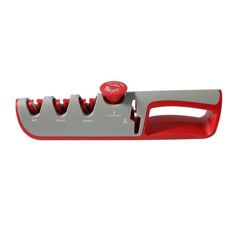 Afiador de faca 5 em 1 ângulo ajustável cozinha máquina moagem profissional faca tesoura afiar ferramentas com corte resistente - Loja Pediu Levou