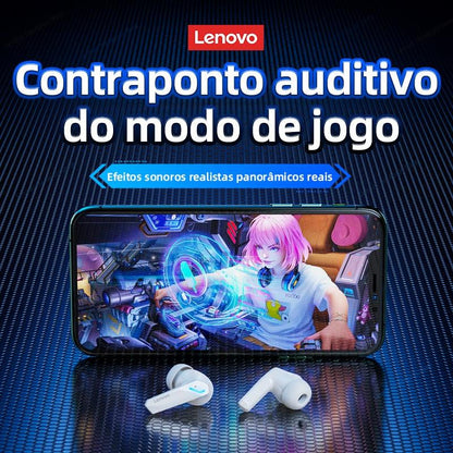 Original lenovo gm2 pro 5.3 fone de ouvido bluetooth sem fio fones de baixa latência hd chamada modo duplo gaming headset com microfone - Loja Pediu Levou