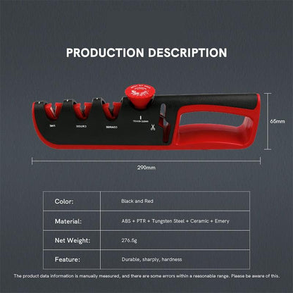 Afiador de faca 5 em 1 ângulo ajustável cozinha máquina moagem profissional faca tesoura afiar ferramentas com corte resistente - Loja Pediu Levou