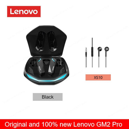 Original lenovo gm2 pro 5.3 fone de ouvido bluetooth sem fio fones de baixa latência hd chamada modo duplo gaming headset com microfone - Loja Pediu Levou