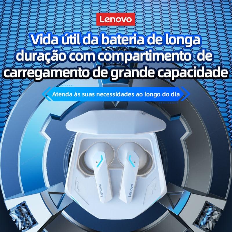 Original lenovo gm2 pro 5.3 fone de ouvido bluetooth sem fio fones de baixa latência hd chamada modo duplo gaming headset com microfone - Loja Pediu Levou