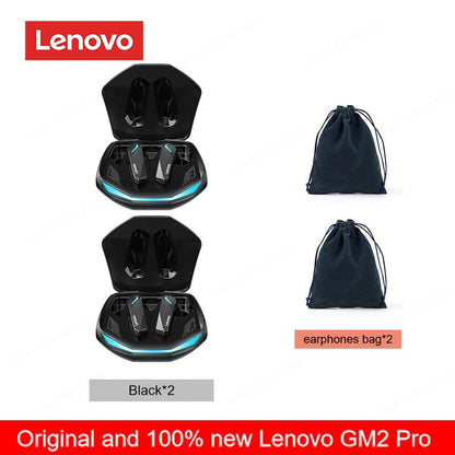 Original lenovo gm2 pro 5.3 fone de ouvido bluetooth sem fio fones de baixa latência hd chamada modo duplo gaming headset com microfone - Loja Pediu Levou