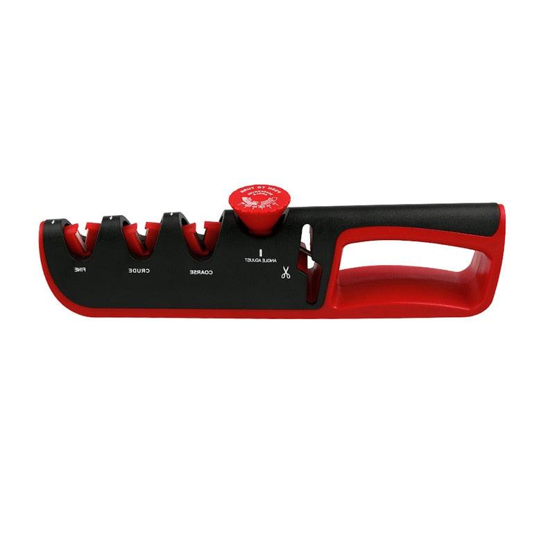 Afiador de faca 5 em 1 ângulo ajustável cozinha máquina moagem profissional faca tesoura afiar ferramentas com corte resistente - Loja Pediu Levou