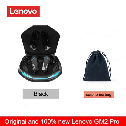 Original lenovo gm2 pro 5.3 fone de ouvido bluetooth sem fio fones de baixa latência hd chamada modo duplo gaming headset com microfone - Loja Pediu Levou