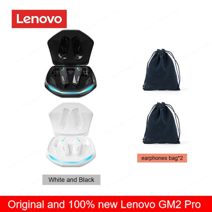 Original lenovo gm2 pro 5.3 fone de ouvido bluetooth sem fio fones de baixa latência hd chamada modo duplo gaming headset com microfone - Loja Pediu Levou