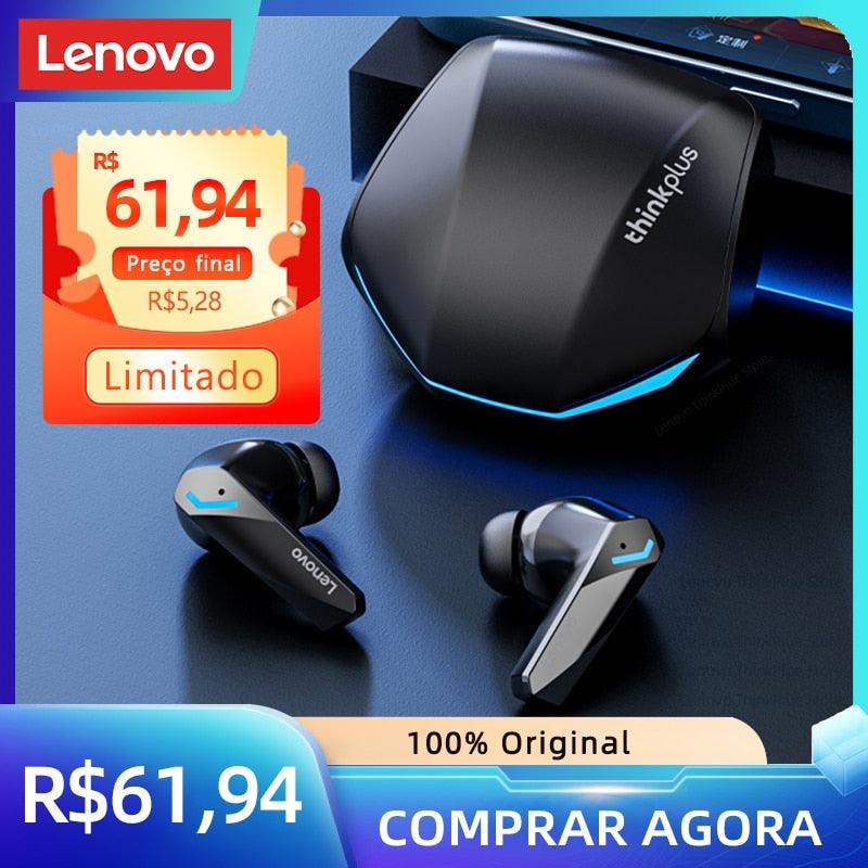 Original lenovo gm2 pro 5.3 fone de ouvido bluetooth sem fio fones de baixa latência hd chamada modo duplo gaming headset com microfone - Loja Pediu Levou